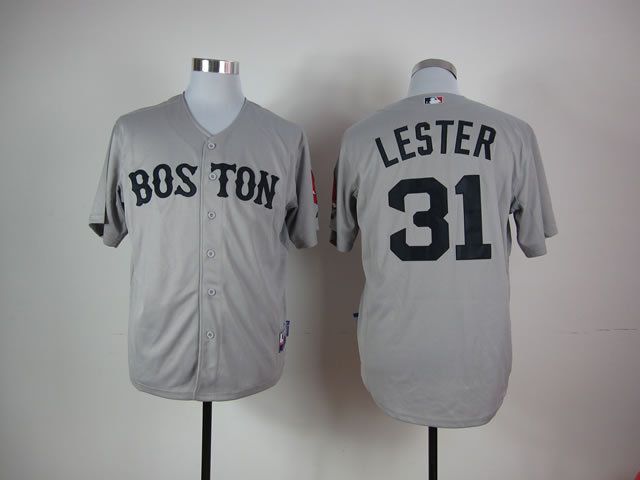 Men Boston Red Sox 31 Lester Grey MLB Jerseys
